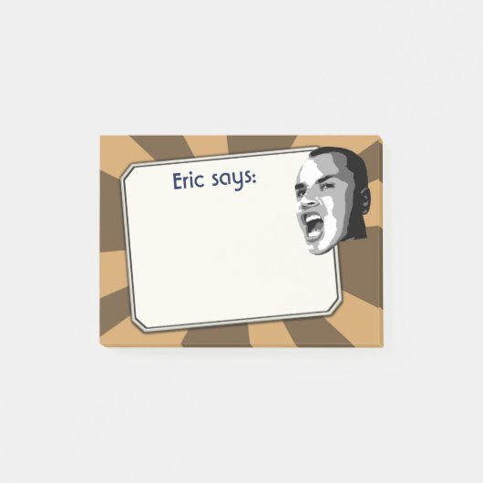 任意の色の光線で叫ぶ人 ポストイット (正面)