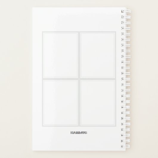 任意の色の写真デイリープランナー- HAMbWG プランナー手帳 (裏面)