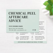 任意の色の化学剥離アフターケア指示カード (デスク)