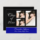 任意の色の卒業案内の選択 招待状 (正面/裏面)