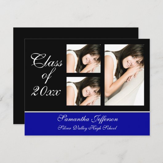 任意の色の卒業案内の選択 招待状 (正面/裏面)