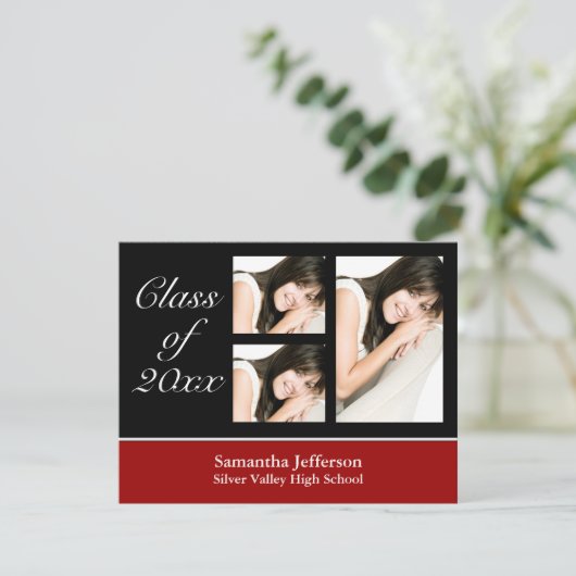 任意の色の卒業案内の選択 招待状 (スタンド正面)