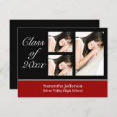 任意の色の卒業案内の選択 招待状 (正面/裏面)