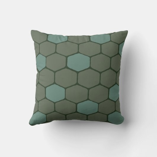 任意の色の幾何学的素朴モノグラム クッション (裏面)