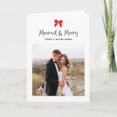 任意の色の弓を選択 | と結婚した写メリー真 シーズンカード (正面)