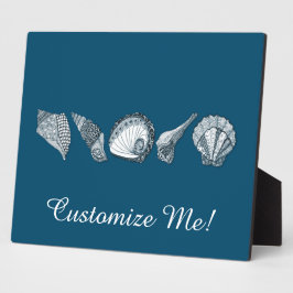 任意の色の手描き貝殻 フォトプラーク