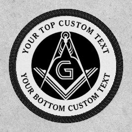 任意の色の正方形とコンパスマソニックを選択 ワッペン