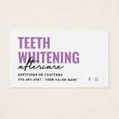 任意の色の歯のホワイトニングアフターケアの指示 (正面)