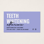 任意の色の歯のホワイトニングアフターケアの指示 (正面)