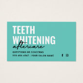 任意の色の歯のホワイトニングアフターケアの指示 (正面)