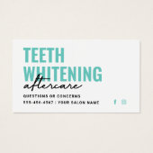 任意の色の歯のホワイトニングアフターケアの指示 (正面)