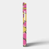 任意の色の甘いピンクのグラフィカルな花 Case-Mate iPhoneケース (裏面 / 左)