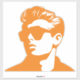 任意の色の男カッコいいのステッカー シール