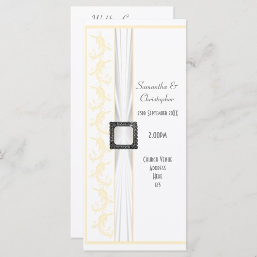 任意の色の白い教会の結婚式プログラムに変更 プログラム (正面/裏面)