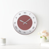 任意の色の白枠の数字 ラージ壁時計 (ホーム)
