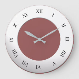 任意の色の白枠の数字 ラージ壁時計