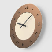 任意の色の真鍮フレームのローマ数字 ラージ壁時計 (傾斜)