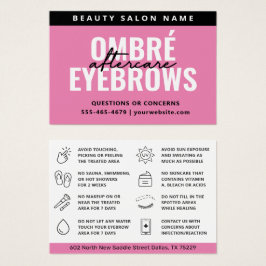 任意の色の粉グラデーション粉の眉アフターケアカード