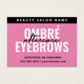 任意の色の粉グラデーション粉の眉アフターケアカード (正面)