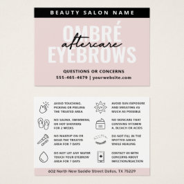 任意の色の粉グラデーション粉の眉アフターケアカード