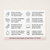 任意の色の粉グラデーション粉の眉アフターケアカード (裏面)