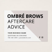 任意の色の粉グラデーション粉の眉アフターケアカード (正面)