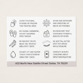 任意の色の粉グラデーション粉の眉アフターケアカード (裏面)