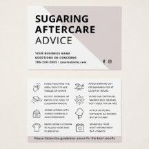 任意の色の糖化された脱毛アフターケアカード
