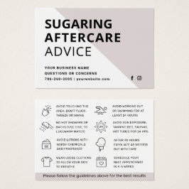 任意の色の糖化された脱毛アフターケアカード