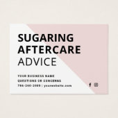 任意の色の糖化された脱毛アフターケアカード (正面)