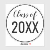 任意の色の組み合わせの卒業年のクラス縁ど シール (シート)