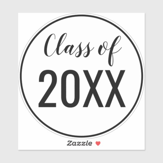 任意の色の組み合わせの卒業年のクラス縁ど シール (シート)