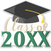 任意の色の組み合わせ卒業年卒業 シール (正面)