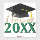 任意の色の組み合わせ卒業年卒業 シール (シート)