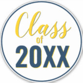 任意の色の組み合わせ卒業年卒業 シール (正面)