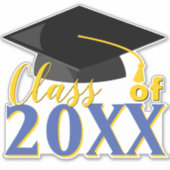 任意の色の組み合わせ卒業年卒業 シール (正面)