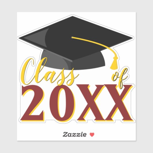 任意の色の組み合わせ卒業年卒業 シール (シート)