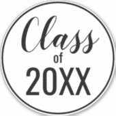 任意の色の組み合わせ卒業年卒業 シール (正面)