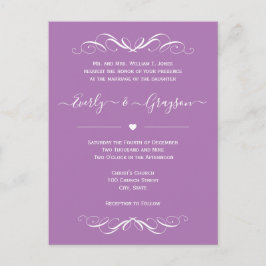 任意の色の結婚式招待状はがき インビテーションポストカード