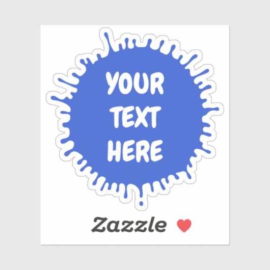 任意の色の絵を描スプラットカスタム文字 シール (シート)