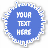 任意の色の絵を描スプラットカスタム文字 シール (正面)