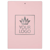 任意の色の背景のロゴ クリップボード (裏面)