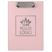 任意の色の背景のロゴ クリップボード (正面)
