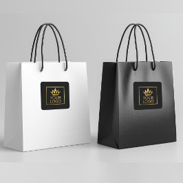 任意の色の背景のロゴ スクエアシール