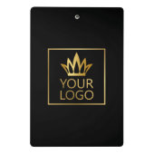 任意の色の背景のロゴ ミニクリップボード (裏面)