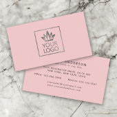 任意の色の背景のロゴ 名刺