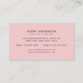 任意の色の背景のロゴ 名刺 (裏面)