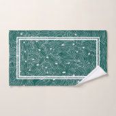 任意の色の背景の抽象的なアントファームキッチンアート バスタオルセット (ハンドタオル)