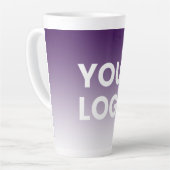 任意の色の背景 | 白いグラデーションとロゴ カフェラテマグ (左アングル)