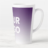 任意の色の背景 | 白いグラデーションとロゴ カフェラテマグ (右)